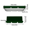 thumbnail image 2 of Holloyiver Swing Canopy Replacement Cover & 3 Swing Seat Cover, Universal Patio Swing Cover, Waterproof Replacement Canopy Top Cover for Garden Swing Chair Patio Hammock, Green, 2 of 6