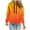 Yellow, variant on MuZeFu Hoodies for Women Plus Size on Women's Winter Gradient Printed Plush Casual Long Sleeved Hooded Sweater
