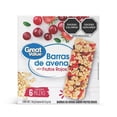 thumbnail image 1 of Barras de avena Great Value sabor frutos rojos 6 pzas de 23 g c/u, 1 of 4