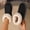 Black, variant on Women Fleece Cuff Winter Ankle Snow Boots, Suede Warm Lined Short Platform Booties, Non‑slip Lug Sole Cold‑weather Shoes