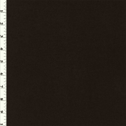 Dark Brown Boiled Wool, Fabric Sold By the Yard
