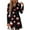 Wine, variant on Women's Christmas Printed Dress Loose Fit V-Neck Casual Long Sleeze Holiday Party Dress, Flowy A-Line Vintage Style with Festive Pattern,Black,Size L