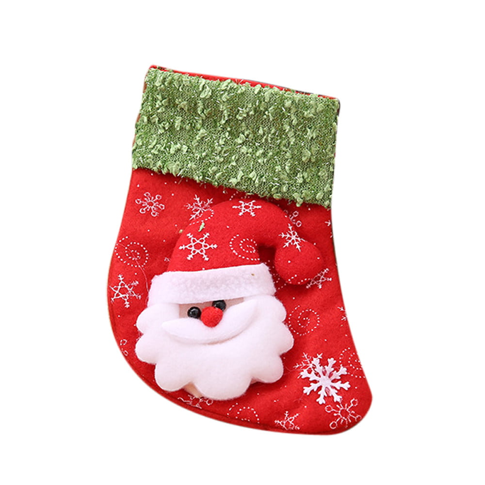 Christmas Sock Decoration Dinnerware Cover Candy Bags Xmas Fork Tableware Bag US 