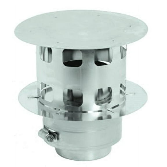 Duravent W2-RC4 4" Double Wall Rain Cap From The Fasnseal Series - Stainless Steel