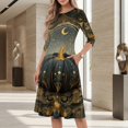 thumbnail image 4 of Womens Halloween Dress Pumpkin Skeleton Ghost Funny Scary Quick-Dry Lightweight Retro Halloween Clothing, 4 of 7