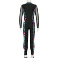 thumbnail image 3 of iiniim One-piece Kids Girls Full Body Sport Jumpsuit Long Sleeve Bodysuit Dance Yoga Gymnastic Unitard Green Deer Pattern 6, 3 of 7