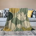 thumbnail image 2 of ARISTURING  Blanket Mid Century Modern Abstract Pattern Sage Green Plush Throw Blanket Mid Century Bohemian Flannel Cozy Warm Plush Lightweight Throw Blanket for Home Bed Couch for Adults, 2 of 6