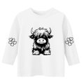 thumbnail image 4 of Lovzfmll T-Shirt Graphique à Manches 3/4 pour Enfants, Col Rond Décontracté, Style Col Rond pour Tout-Petits 3-4 Ans, 4 of 4