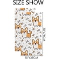 thumbnail image 3 of 2 Pack Premium Hand Towels - Ultra Soft & Highly Absorbent - Welsh Corgi with Bones Absorbent Washcloths for Bathroom Hotel Kitchen 30x15in, 3 of 6