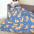 thumbnail image 6 of Salouo Corgi Print Bed Blankets,Flannel Blanket Comfortable Air Conditioning Blanket Lightweight Blanket for Sofa Bed Travel & Couch -60"x50", 6 of 8