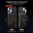 thumbnail image 5 of TECH CIRCLE Case For iPhone 12 Pro, Sliding Lens Protective Rugged Case with Rotating Stand Phone Ring Holder Lightweight Sturdy Shockproof Cover for Apple iPhone 12 Pro 6.1" 2020,Black, 5 of 8