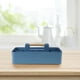 thumbnail image 3 of Caja de almacenamiento multiusos de escritorio con asa, contenedor dividido para dulces, refrigerios, maquillaje y artículos diversos, organizador de gran capacidad para el hogar y la oficina, 3 of 7