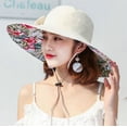 thumbnail image 7 of CoCoMangos Womens Summer Sun Hat Super Wide Brim Floral Beach Bucket Caps Reversible Foldable UV Protection Lady Hat Travel, 7 of 7