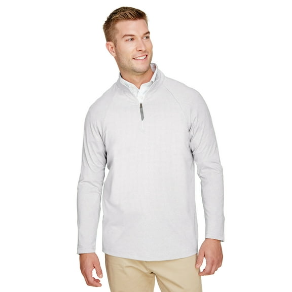 Devon & Jones CrownLux Performanceâ„¢ Men's Clubhouse Micro-Stripe Quarter-Zip - DG480