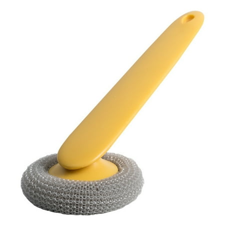 

Dish Scrubber Pot Hanging Scouring Sink Wire Ball Floor Long Handle Pan Brush