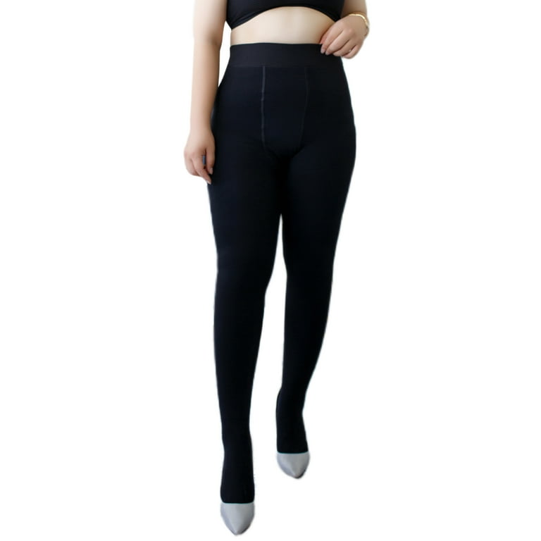 Glonme Solid Color Leggings Woemen Thicken Plush Winter Warm