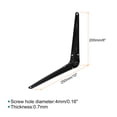 thumbnail image 2 of Uxcell Metal L Brackets Iron Floating Shelf Brackets Wall Angle Bracket Corner Brace 4 Set Black 10 x 8 inch, 2 of 7