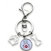 Infinity Collection Dog Mom Keychain - Dog Mom Charm Keychain - Women's Paw Print Jewelry- Dog Lovers Keychain, Gift for Pet Owners
