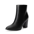 thumbnail image 1 of Botines de Mujer DREAM PAIRS con Tacón Grueso Negro Talla 7.5, 1 of 9