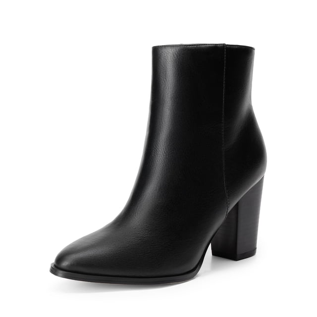 Botines de Mujer DREAM PAIRS con Tacón Grueso Negro Talla 7.5