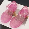 thumbnail image 2 of JDEFEG Girls' Jelly Sandals Comfort Summer Outdoor Casual Beach Shoes Non Slip Walking Shoes Girls Princess Shoes Children's Closed Toe Sandals Little Girl Baby Jelly Shoes Pink Size 10.5, 2 of 7