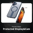thumbnail image 3 of ELEHOLD For iPhone 16 Plus 6.7Inch Slim Shockproof Magnetic Phone Case, Horizontal & Vertical Kickstand Rugged Cover, MagSafe Compatibe, with Metal Lens Ring, Blue, 3 of 6