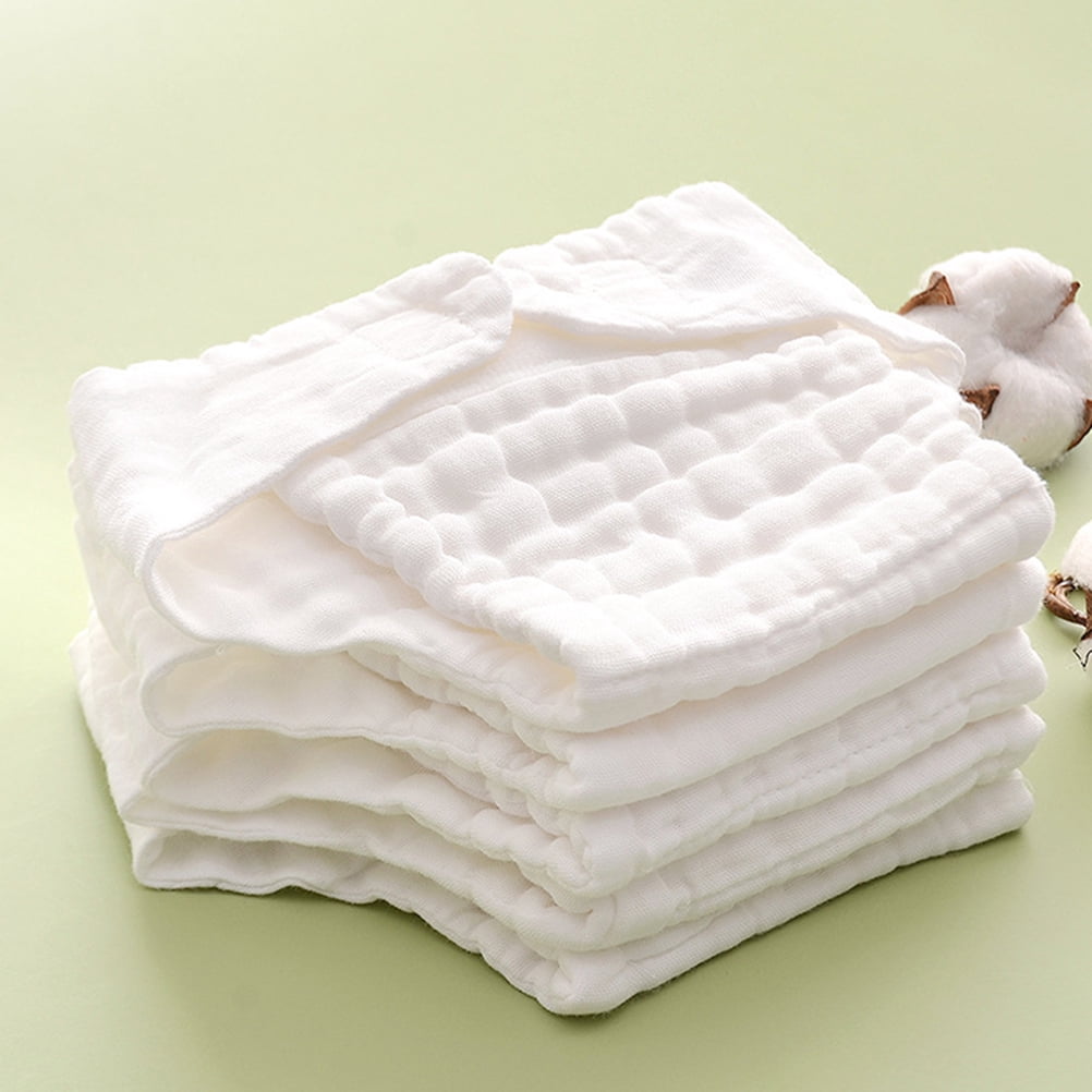 COMPUKAS 5-Pack Soft and Washable Baby Cotton Nappies Reusable for Daily Use by Parents, Comfortable and