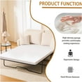 thumbnail image 5 of JERFIT Queen Sleeper Sofa Bed for Small Spaces, Modern Convertible Pull Out Couch with Memory Foam Mattress, Beige Linen Upholstery Futon for Apartment, Studio, 5 of 10