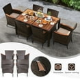 thumbnail image 3 of GVN 7 Pieces Garden Dining Patio Rattan Set with Cushions for Backyard, Patio Seating Conversation Set, Modern Patio Chair Sectional All Weather Proof for Patio Back Deck, 3 of 8