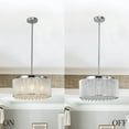 thumbnail image 6 of Crystal Chandelier, K9 Crystal Modern Round Chandelier For Dining Room, Large Crystal Pendant Fixtures Raindrop Luxury Pendant Ceiling Light For Entryway Foyer Staircase, 6 of 8