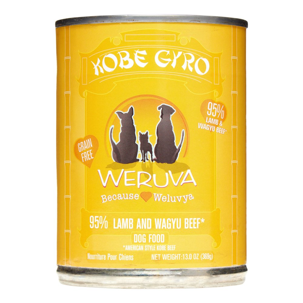 Weruva Kobe Gyro Lamb & Wagyu Wet Dog Food, 13 oz. Cans (Pack of 12