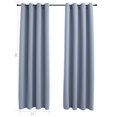 thumbnail image 5 of Charmma Blackout Curtains with Rings 2 pcs Gray 54"x95" Fabric, 5 of 5