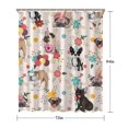 thumbnail image 5 of Dogs with Party Hats and Flowers Shower Curtain 72"x84" ,Bathroom Decorative Shower Curtains Set with 12 Hooks,Modern Waterproof Washable Shower Curtain, 5 of 6