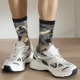 thumbnail image 6 of Xecao Wolf Family Winter Wonderland Pattern Sport Socks for Women and Men Crew Socks Sporty Calf Socks Casual Socks, 6 of 6