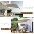 thumbnail image 5 of MEETWARM 9.8'x 8.2' Patio Awning Retractable Awning Cover for Sunshade Shelter, Outdoor Patio Canopy with Manual Crank Handle/Water-Resistant 280g/m² Polyester for Patio, Balcony, Yard, Beige, 5 of 7