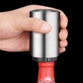 thumbnail image 1 of 1 abridor automático de botellas de empuje hacia abajo de acero inoxidable, sin daños, tapa de botella rápida para abrir, tapa de botella portátil pequeña, 1 of 4