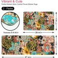 thumbnail image 6 of Spring Boho Floral Cushioned Anti Fatigue Kitchen Floor Rugs and Mats Set of 2, Colorful Boho Kitchen Decor Non Slip Mats Washable, Non Skid Kitchen Runner Rug Office Standing Mat, 6 of 6