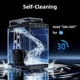 thumbnail image 5 of Ice Makers Countertop,26Lbs/24H,8Pcs in 6Mins,Portable Ice Maker Machine with 1.2 L Water Tank,Self-Cleaning,Interior Lighting,2 Sizes of Bullet Ice for Home/Kitchen/RV/Camping(Stainless Steel), 5 of 7