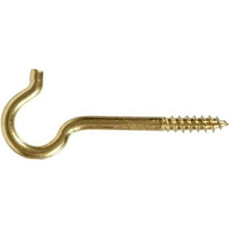 UPC 008236912029 product image for Hillman 851867 No.12 Solid Brass Ceiling Hook | upcitemdb.com
