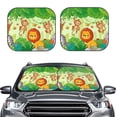 thumbnail image 2 of Disketp 2 Piece African Animals In The Jungle Pattern Windshield Sunshades,Folding Windshield Sun Shade For Car Suv Trucks Sedan,Blocks Uv Rays Sun Visor Protector-Large, 2 of 7