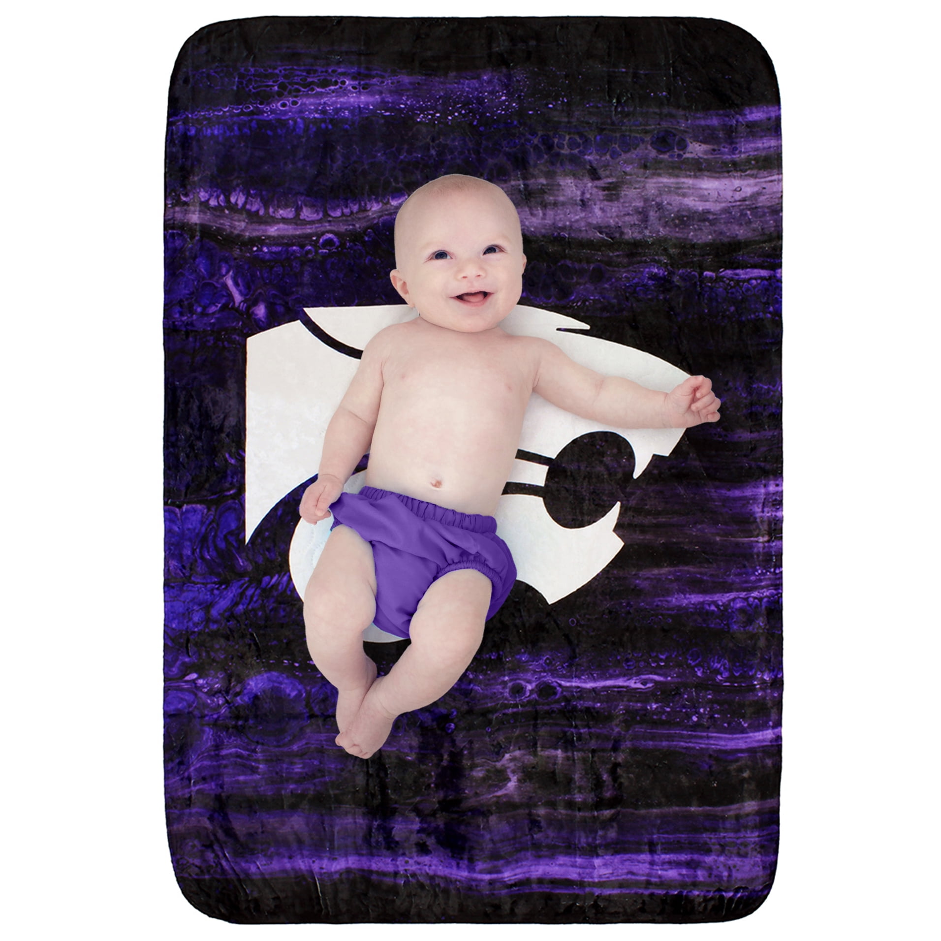 College Covers Kansas State Wildcats Sublimated Soft Throw Blanket, 30" x 40"