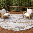 thumbnail image 6 of Addison Rugs Chantille Indoor/Outdoor Transitional Abstract Ivory Machine Washable Round Rug, 8' x 8', 6 of 7