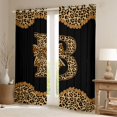 thumbnail image 2 of Erosebridal Girl Personalized Gifts Blackout Curtains Set of 2 (52x84 Each),Cheetah Pattern Bowtie Alphabet B Window Curtains For Kids, 2 of 7