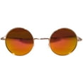 thumbnail image 3 of Round Sunglasses - Small (43mm) Gold Frame / Red Mirror Lens, 3 of 7