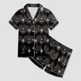 thumbnail image 5 of Halloween Girls Pajama Set Short Sleeve Button Down Girls PJS Sleepwear Summer Nightwear Loungewear Set, 5 of 5