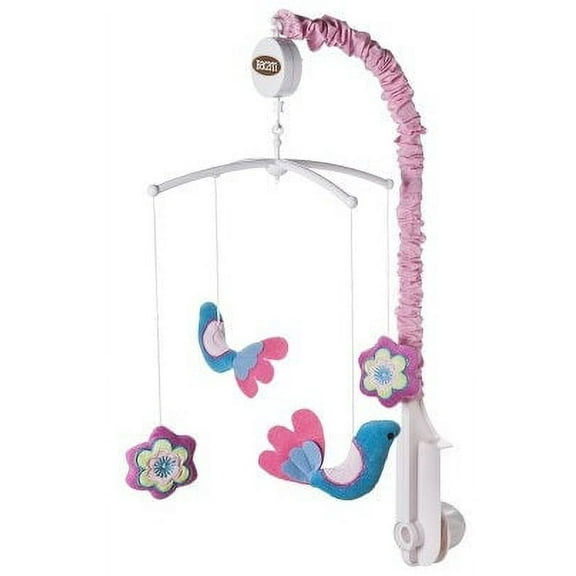 Bacati - Botanical Pink Musical Baby Crib Mobile