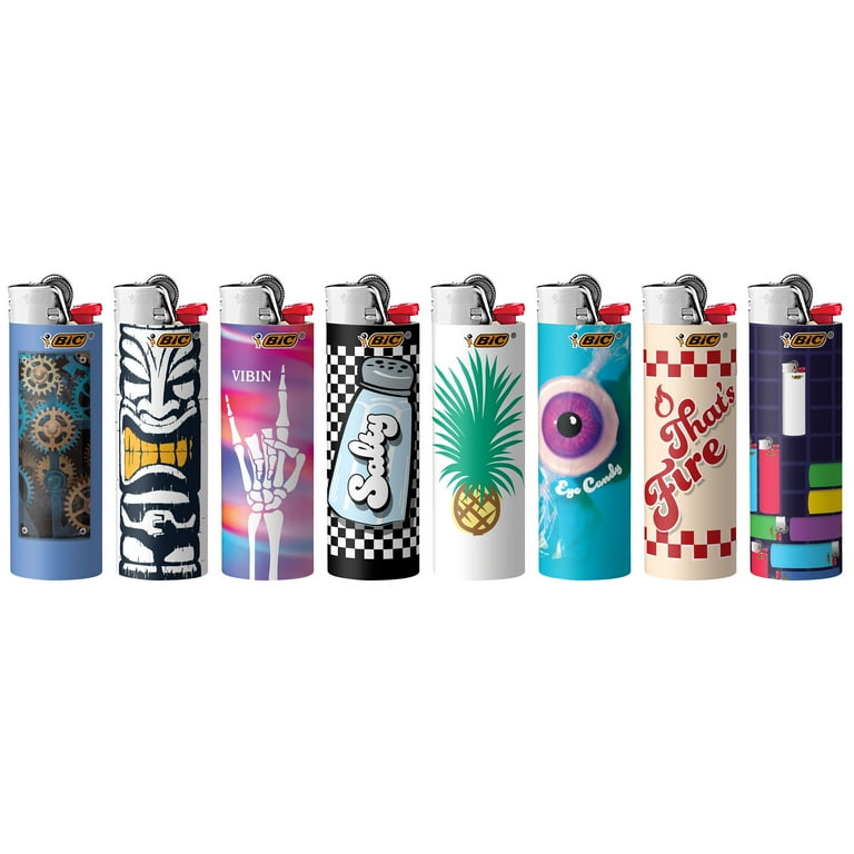 BIC Cutting Edge Series Lighters, Set of 8, Child-Resistant
