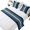 MidnightBlue Beige, variant on Bed Runner for King Size Bed, Burnt Orange Beige Striped 3 Pcs Bedding Runner Set - 1 Scarf(94"x20") and 2 Pillowcases(18"x18"), Modern Farmhouse Retro Lines Hotel Bed Throw for Foot of Bed