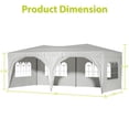 thumbnail image 2 of Al Fresco 10'x20' EZ Pop Up Canopy - Portable Outdoor Party Folding Tent with 6 Removable Sidewalls, Carry Bag, and 6pcs Weight Bag in Beige White, 2 of 9