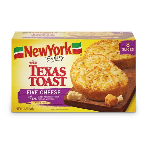 New York Bakery Five Cheese Texas Toast, 13.5 oz (8 Count), Frozen